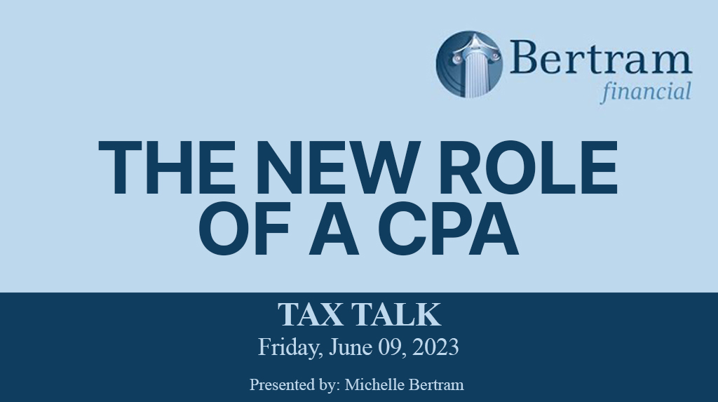 The New Role of a CPA